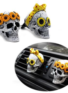 直销新款跨境新款套装鬼头香薰树脂插件创意车载香薰摆件汽车饰品