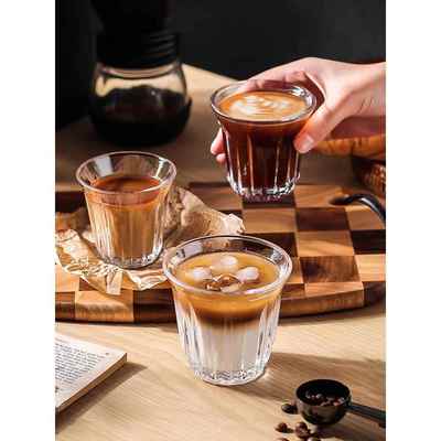 Dirty轰炸杯咖啡杯简约澳白杯耐高温钢化玻璃杯拉花杯浓缩咖啡杯