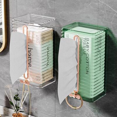 Wall-mounted tissue box, face towel storage box for home bat
