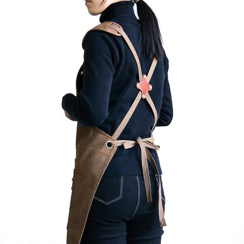 围裙牛仔印字logo奶茶店园艺木工围腰男美发纹身师画画帆布工作服