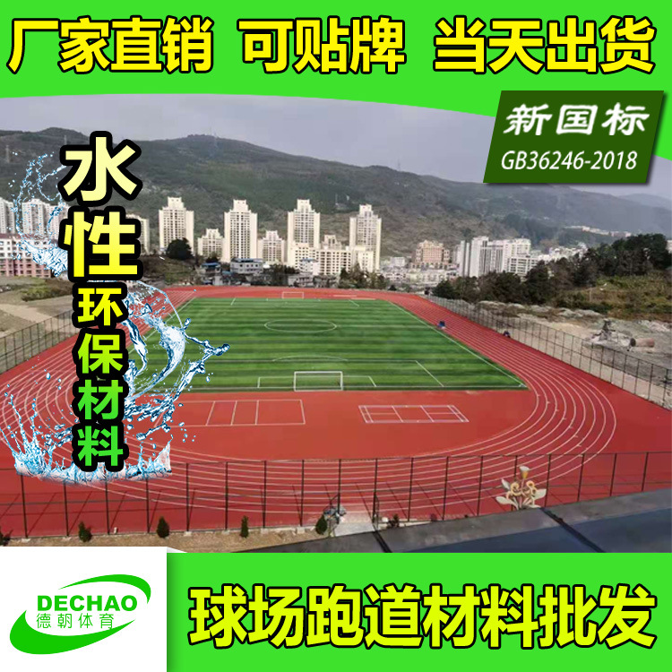 厂家供应透气型塑胶跑道材料学校运动场操场塑胶跑道施工