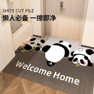 入户门前地垫家用防滑门口耐脏脚垫子卡通免打理可擦玄关进门地垫