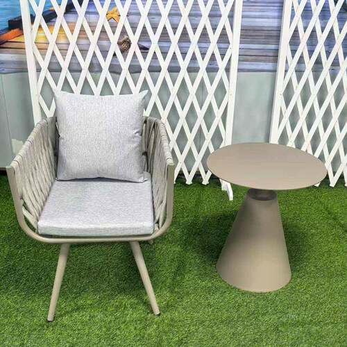 外庭院桌椅高端别墅花园闲藤椅岩板餐桌室休外阳台防防托卡斯水晒