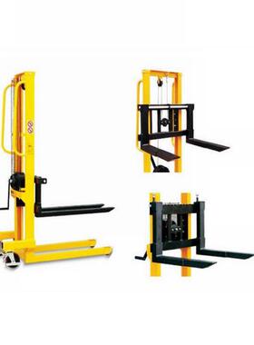 升降叉车钢丝绳手摇机械堆高车100-2000kg手摇堆高叉车