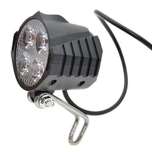 12W LED 36V 48V E-Bike Front Light Adjustable Angle Horn