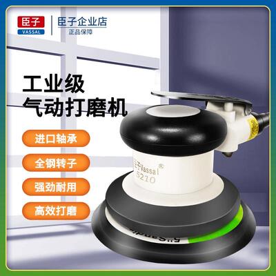 臣子气动打磨机5寸手持砂纸研磨机工业级高速汽车打蜡抛光磨光机