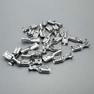 0.8插簧加厚2000只 冷压接线端子6.3 6.3带锁插簧 带锁扣250插簧