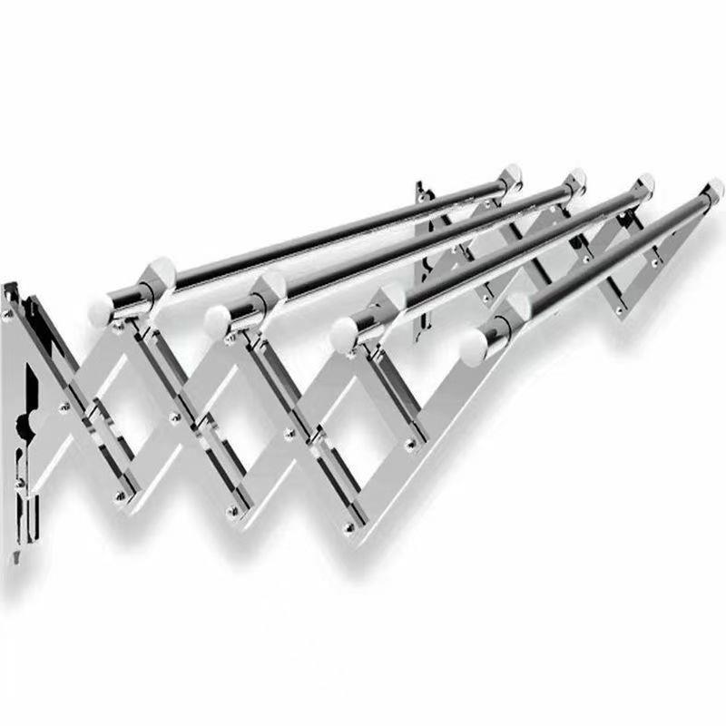 芙蕾米室外伸缩晾衣杆户外推拉阳台折叠式晾衣架外墙伸缩式不锈钢晒衣架饰品摆件垫垫