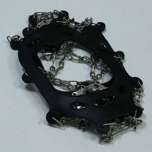 厂家批发户外登山攀岩冬季雪地加强防滑鞋链32齿冰爪