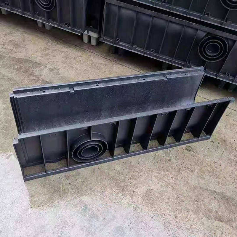 批发HDPE塑料排水沟 农田灌溉排水渠 U型树脂排水沟 水沟盖板