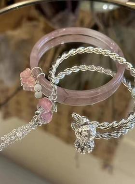 古风国潮铃铛手链新中式马面裙配饰一步一响流苏镯子闺蜜叮当镯女