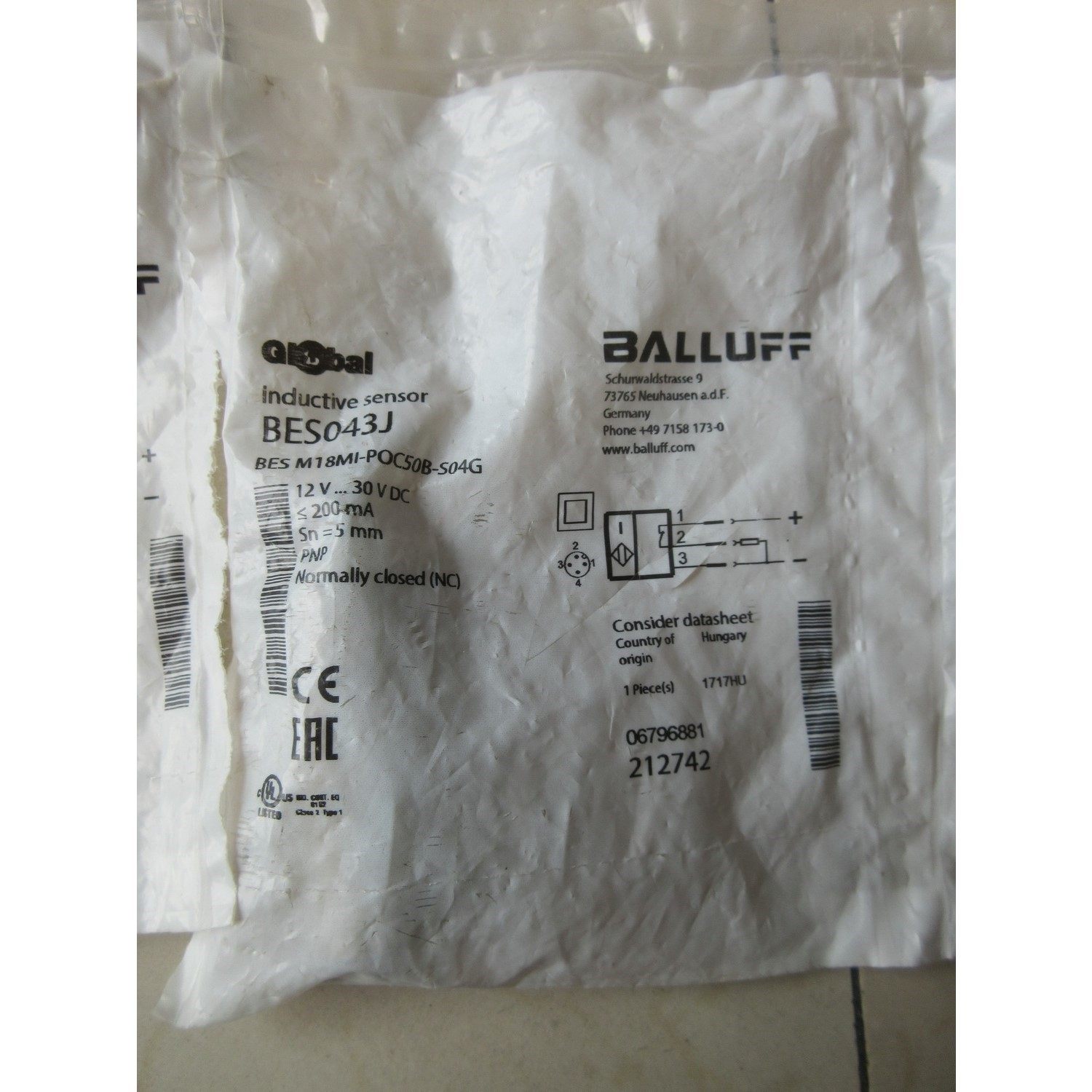 全新原装 BES043J BES M18MI-POC50B-S04G 现货