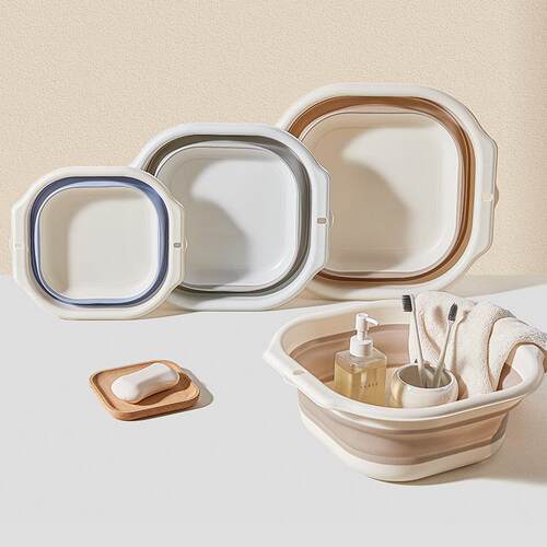 Foldable Basin for Students, Portable Travel Plastic Compres