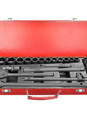 套装2扳手套筒手动手动1扳手/寸套筒套筒短26pcs棘轮26套装件