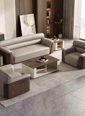 商办公沙TLF发老板办公室沙发务茶几接会议贵宾沙待发