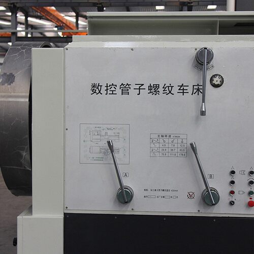 数控管螺车QK1338纹QK338双卡盘金属车1削加工螺备纹设全自动管子