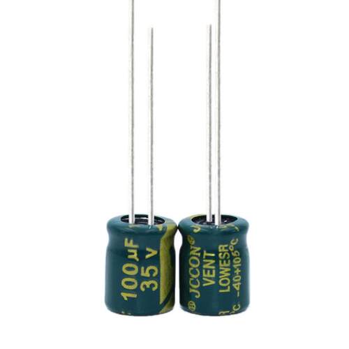 35v100uf 35v JCCON绿金 高频低阻开关电源铝电解电容 6x7 6x11