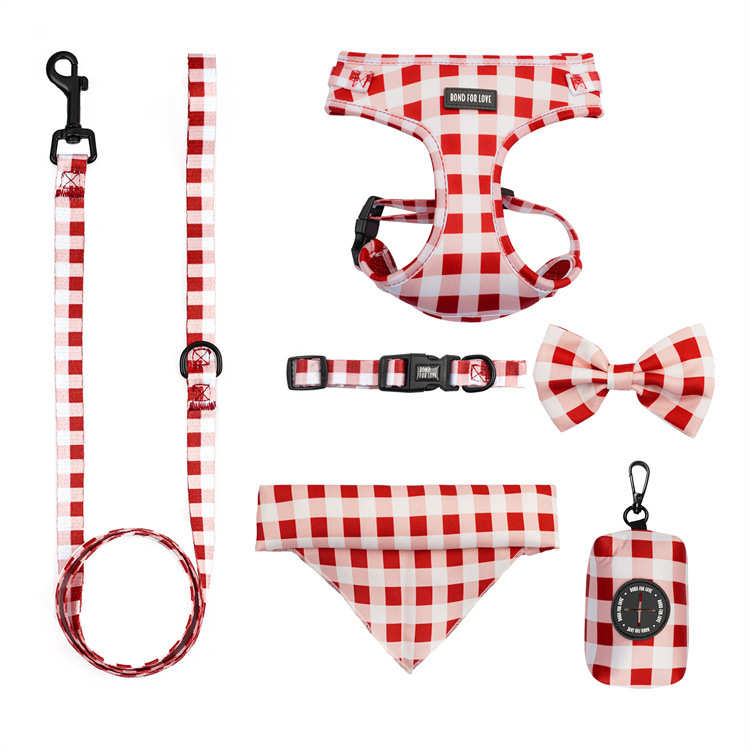 Bond for love欧洲宠物猫狗6件套胸背牵引绳领结拾便包三角巾颈圈