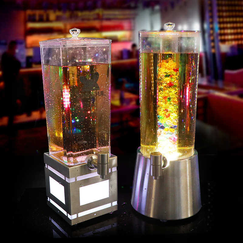 不锈钢酒炮3L网红精酿扎啤鸡尾酒果汁桶商用中山厂家万战批发酒架
