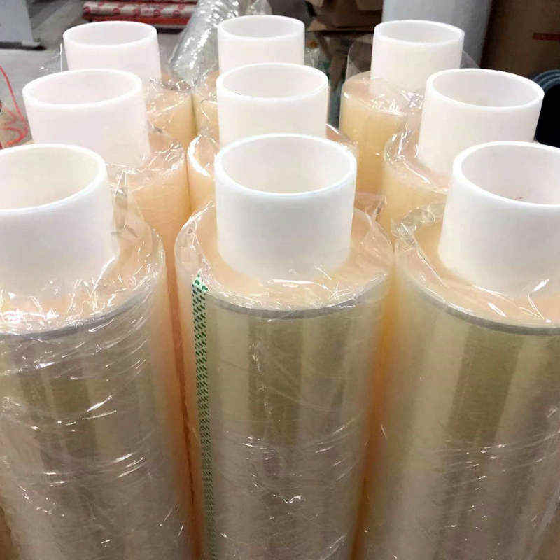 BOPP排废胶带 1260MM无声排废胶撕膜胶带36U-50U粘度透明胶带厂家