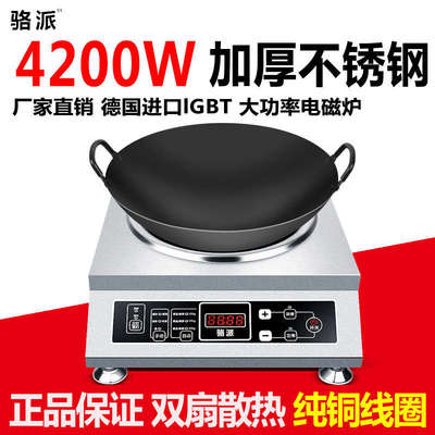 骆派商用电磁炉凹面3500W-4200瓦家用大功率预约定时5000W电磁灶