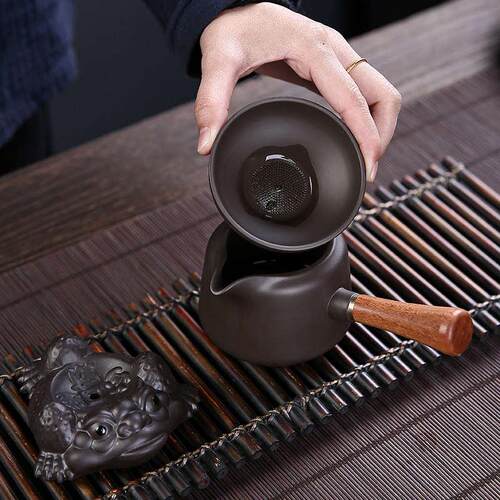 3EW1家用紫砂功夫茶具金蟾茶漏套装整套陶瓷茶壶茶杯茶道礼品茶具