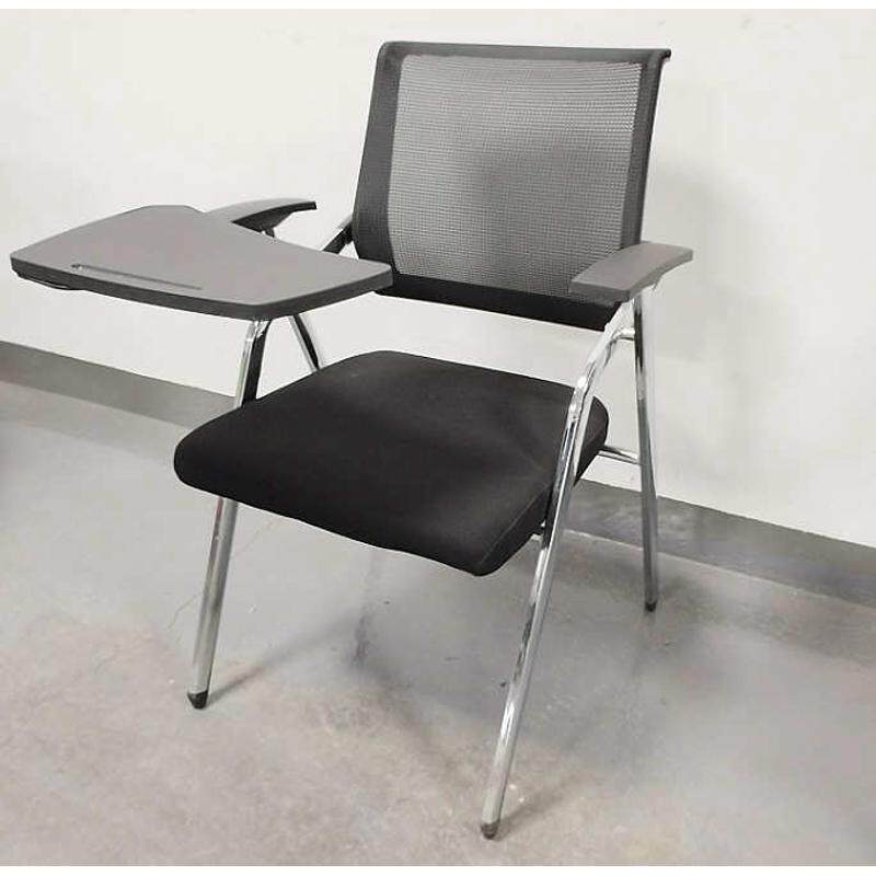 办公折叠椅培训电脑记者椅新闻听课带板椅简约桌学生工厂椅子会议