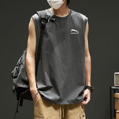 Size Men's Solid Color Round Neck Tank Top Regular Fit