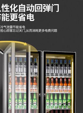 式商用饮料市柜超单门冷藏708柜便利店双门冰柜藏酒吧酒水冷展立