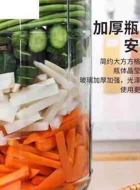 大口径泡酒玻璃罐带龙头糖蒜腌萝卜坛子泡菜腌制玻璃瓶酸菜缸罐子