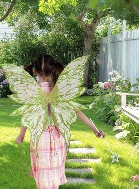 1 set Kids Butterflies Fairy Wing Cosplay Costume Set Stage