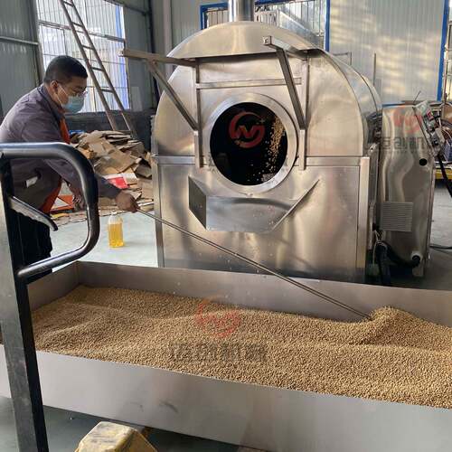 全自动电磁炒货机休闲食品加工滚筒炒锅五谷杂粮药材坚果差货机
