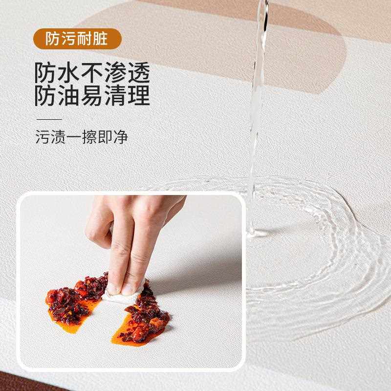 新款直销小圆桌桌布防水防油免洗人造皮革桌垫茶几防滑垫布圆形餐