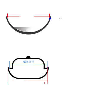 锅盖 炒锅高盖子铁锅蒸锅不锈钢热高拱家用圆形26cm28盖加高盖盖