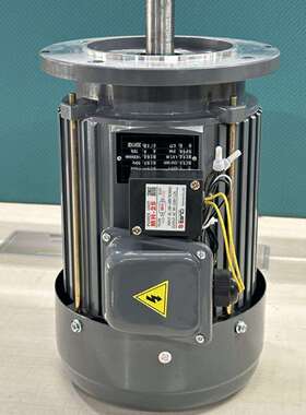 台款铝合金刹车电机B14立式电磁制动刹车电机马达0.75KW B5刹车