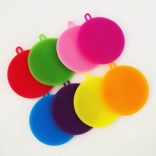 Multifunctional Soft Gel Dishwashing Brush Scouring Pad Kitc