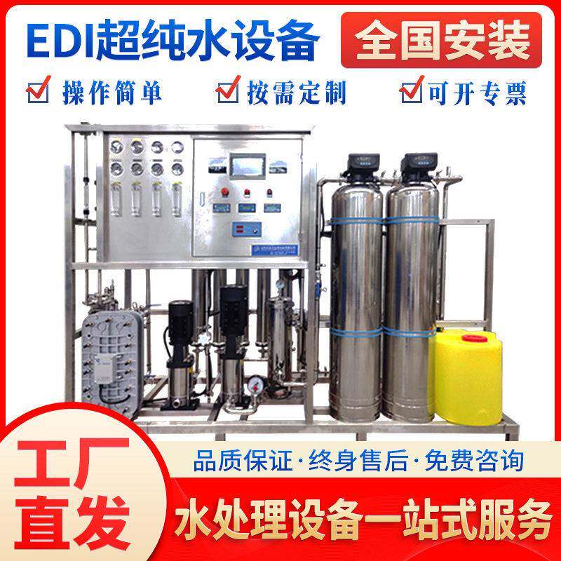 山东本地定制0.5T双级反渗透+EID超纯水设备 去离子净水器