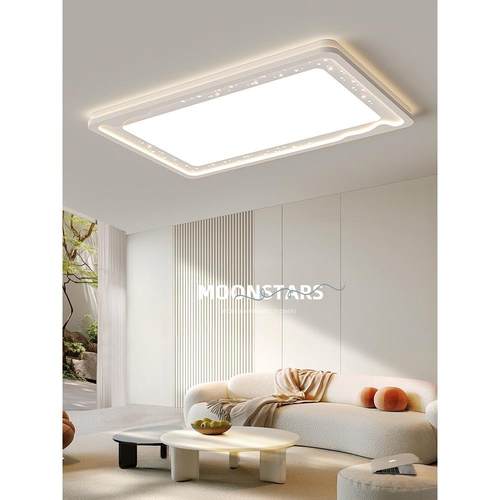 客厅吸顶灯现代简约大气全光谱护眼卧室房间灯奶油风led大厅主灯