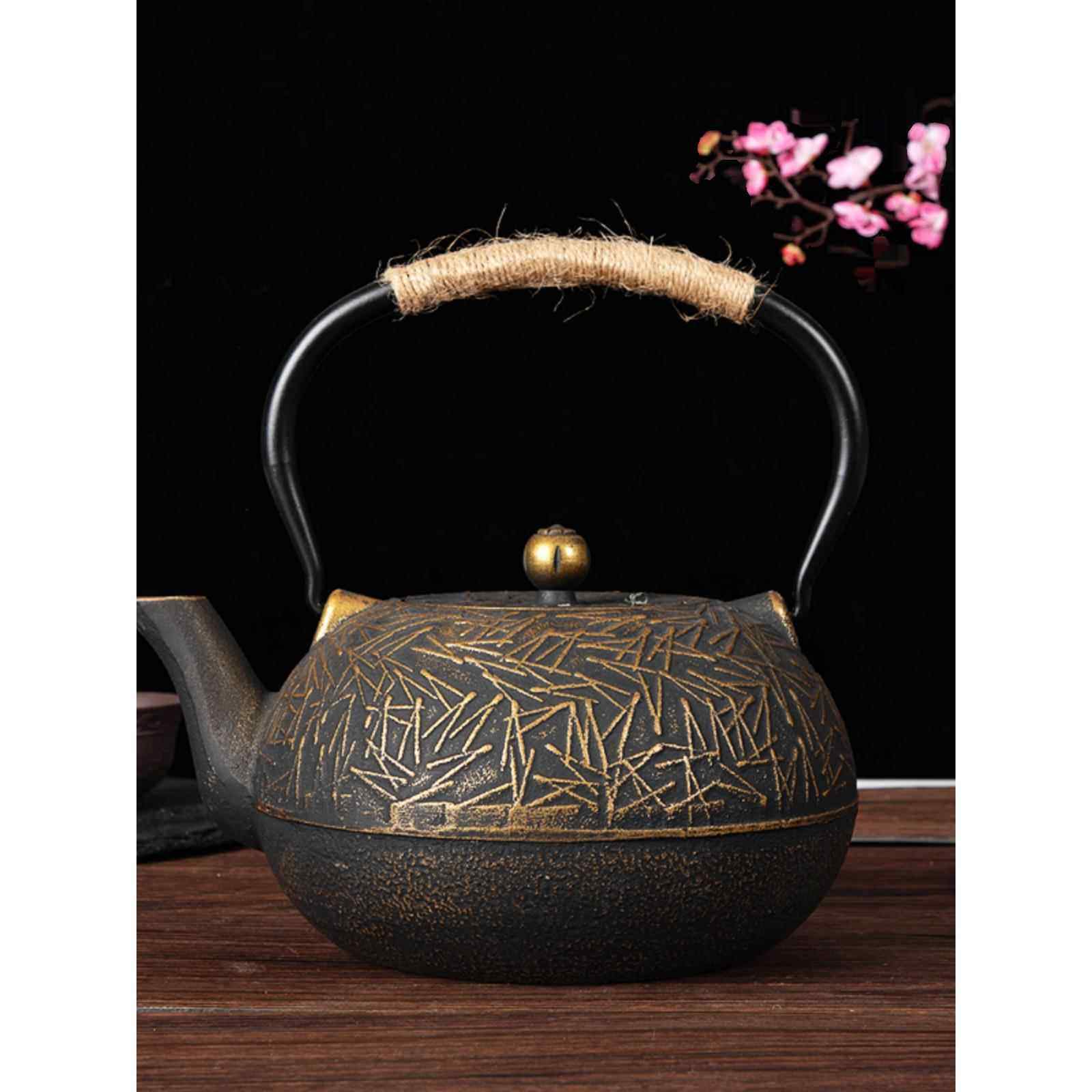 金京堂铸铁壶生铁壶煮茶壶烧水壶泡茶壶碳炉围炉电陶炉用煮水壶