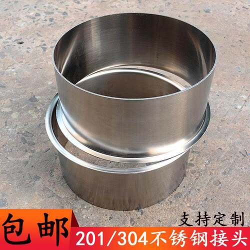 304不锈钢风管连接头对接口管道抱箍快装201法兰盘活接翻边定制