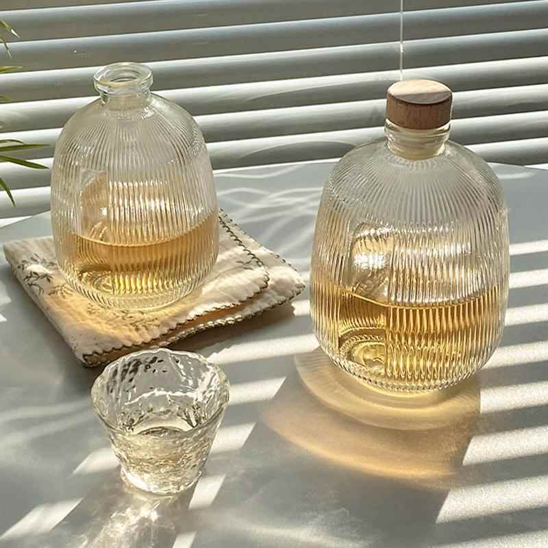 冷萃玻璃瓶ins密封果酒瓶甜酒咖啡瓶好看随手小酒瓶围炉分装容器