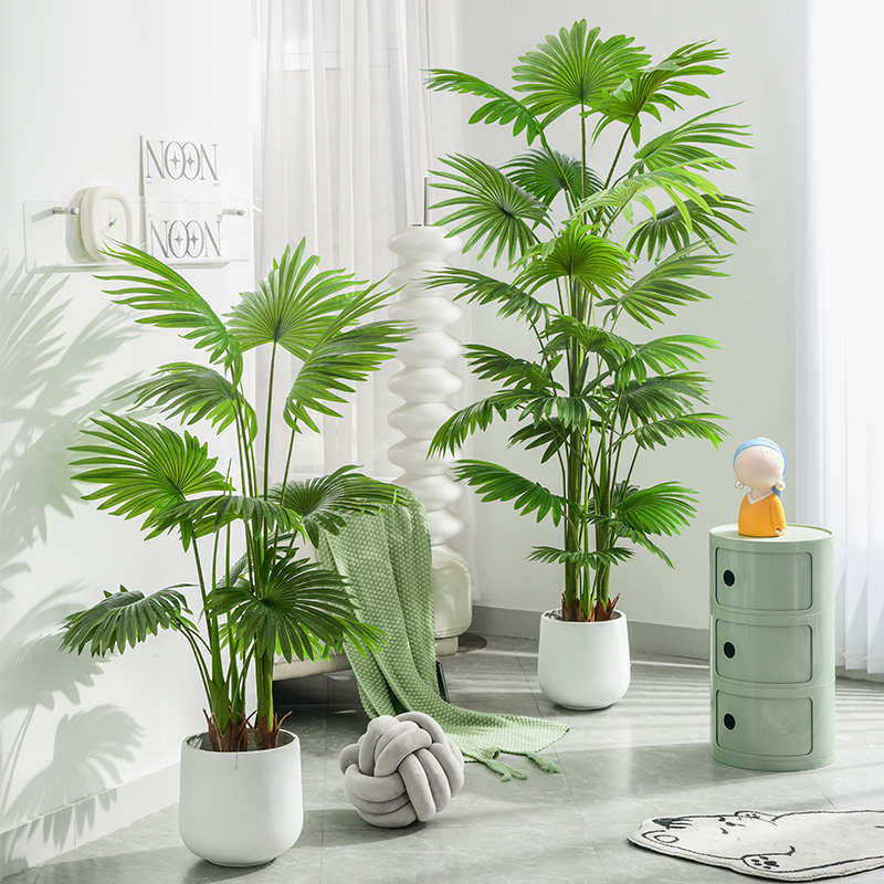 绿植假植物造景轻奢大型室内盆栽装饰摆件蒲葵花摆