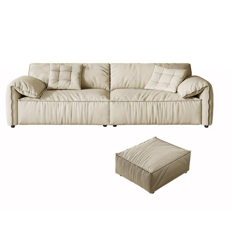 意式baxter磨砂布艺沙发客厅小户型现代轻奢设计师四人位直排沙发