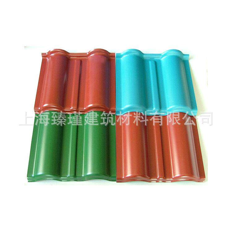 新款直销现货建筑装修树脂彩瓦 阻燃树脂合成瓦 树脂仿古琉璃瓦树