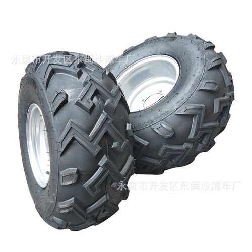 卡丁车配件 大沙滩车22X10-10W花纹越野加厚轮胎带轮毂总成