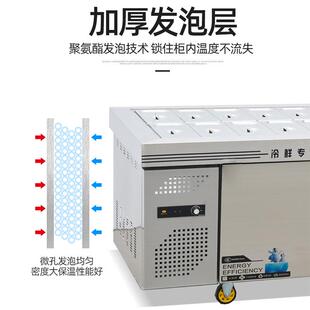 沙拉472台锈钢台冷藏柜水果捞操作冷藏工不台作不锈钢沙拉台