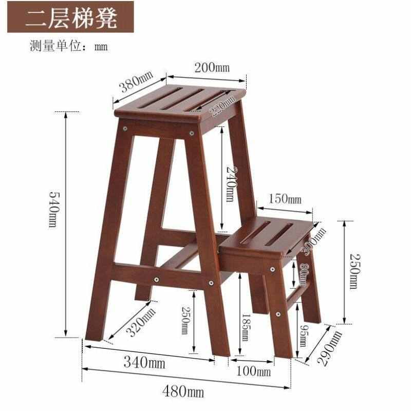 嘉蚁折叠凳子家用收纳凳加厚厨房两步梯凳折叠三步高脚凳置物花架