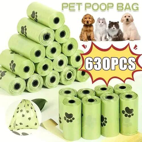 Biodegradable dog poop bags, large waste bag for dogs and ca