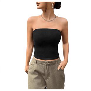 Women'S Solid Color Tube , Casual Minimalist Sleeveless