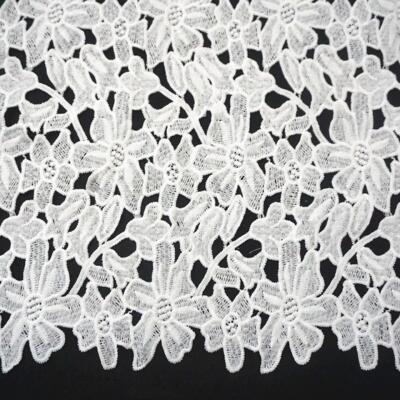 瑞艺水溶刺绣牛奶丝满副花边 婚纱礼服 网布绣花 蕾丝面料